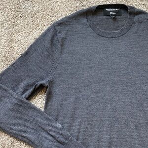 Banana Republic Baruffa Fine Italian Merino Wool Subtle Stripes Sweater sz M